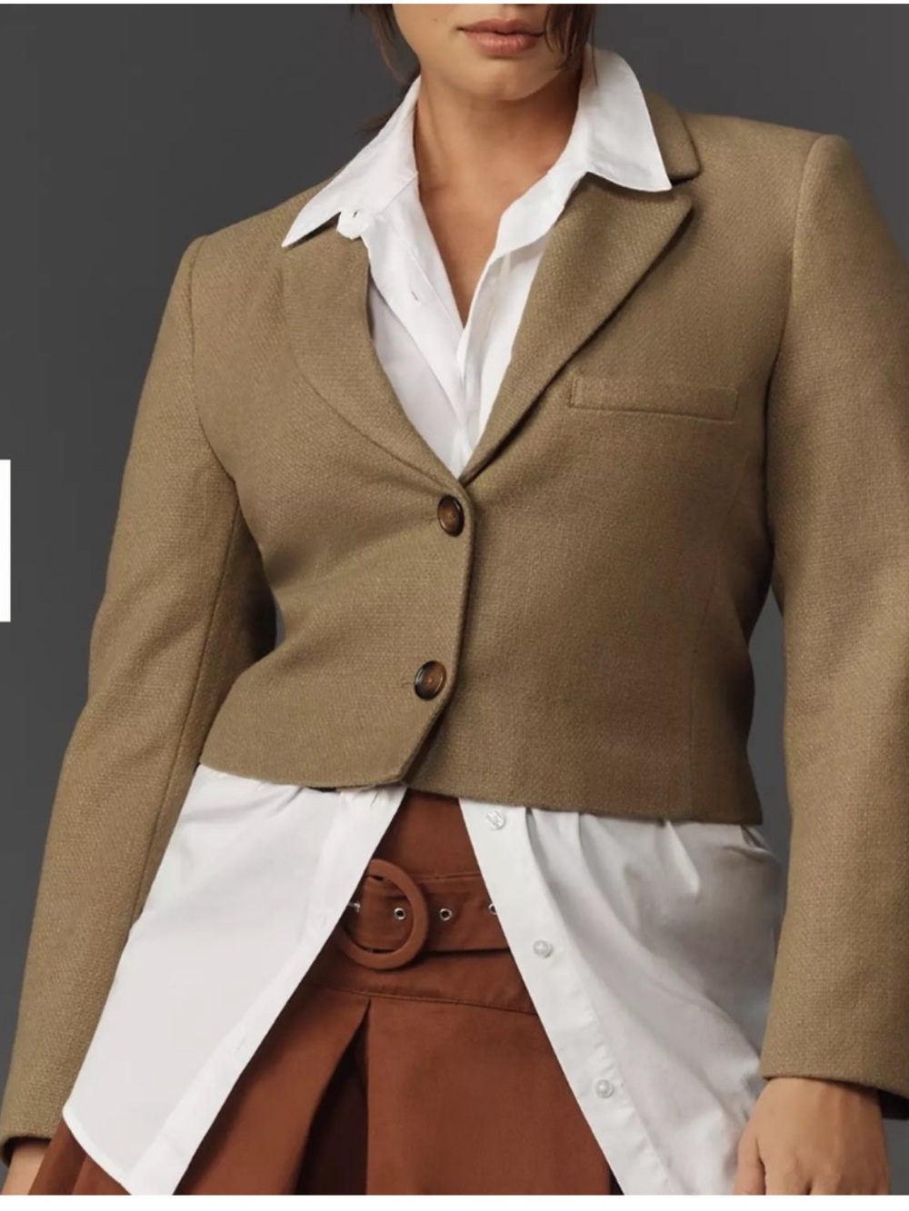 NWT By Anthropologie Cropped Blazer size 4 - Picture 2 of 11